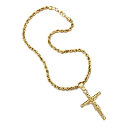 New Copper Christian INRI Jesus Cross Pendant Necklace For Women Religious Jewelry Accessories