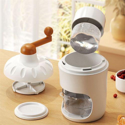 Home Ice Maker Complete Machine Washable Stainless Steel Blade ABS + Stainless Steel White Houseware Manual Ice Crusher