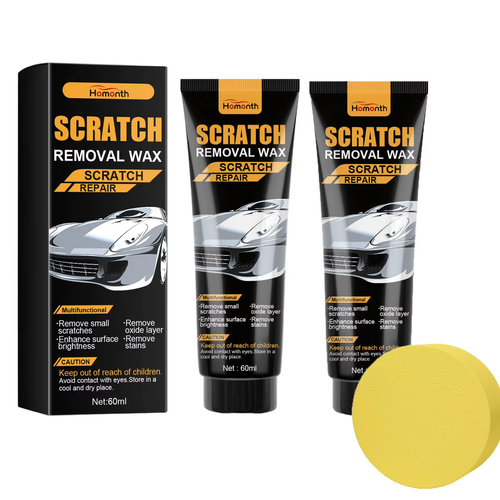 2pcs Car Scratch Removal Wax Kit Scratches Repair Polish Swirl Remover Anti Scratch Restore Shine Auto Body Paint Grinding Compound