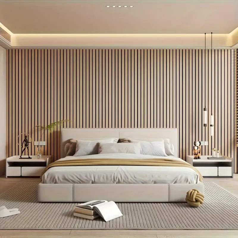 1 Roll Self-adhesive Wall Tiles Stickers Wood Grain Wallpaper Bedroom Kitchen Bathroom Living Room Decor Waterproof Wall Tiles