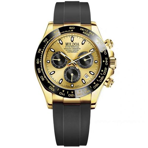 Luxury Business Fashion Casual Black gold luminous waterproof men's watch