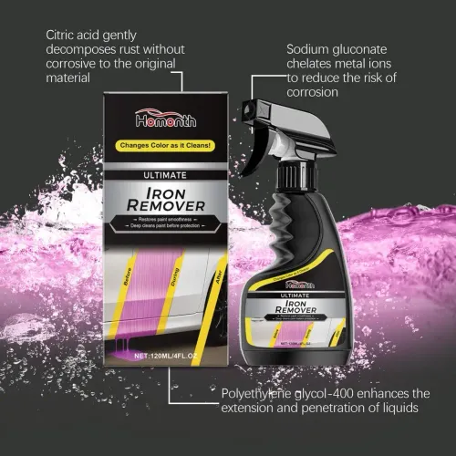 Rust Remover Revitalizing Spray for Car Wheels & Metal Surfaces, Heavy Duty Rust Cleaner Anti-Rust Solution