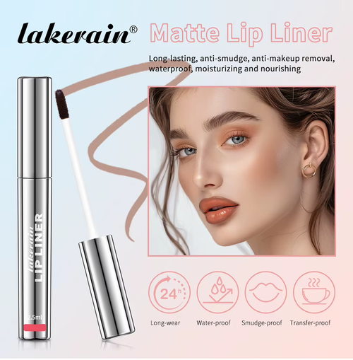 4pcs Waterproof Lip Liner Peel Off Tattoo Lipgloss Waterproof Long Lasting Matte Lip Tint Brown Contour Tear-off Lips Stain Cosmetic