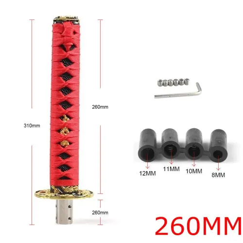 Universal Car Shift Knob, Katana Samurai Sword Metal Weighted Shifter 150mm 200mm 250mm, Fits Most Car Accessories