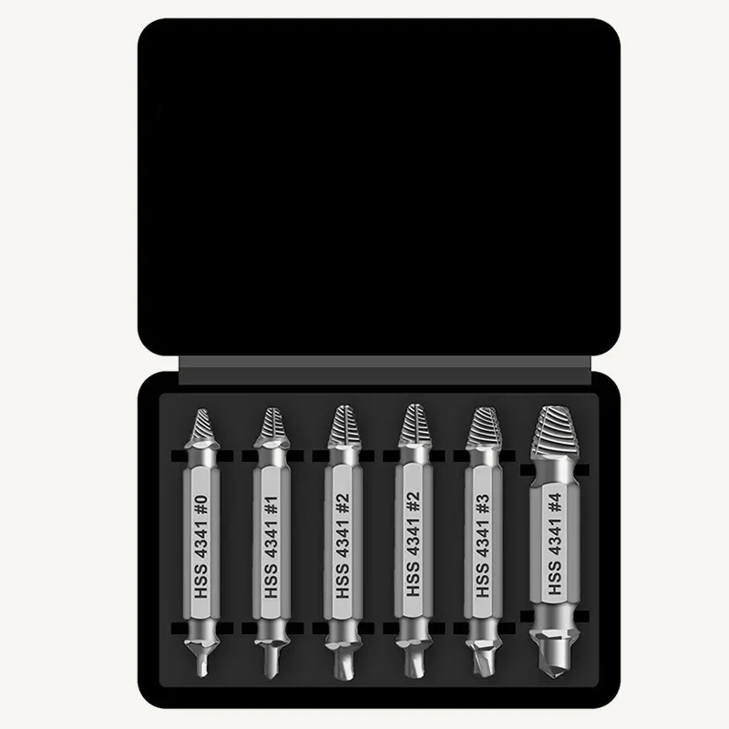 Stripped Broken Screw Remover, 6 Counts Set Easy Out Bolt Extractor
