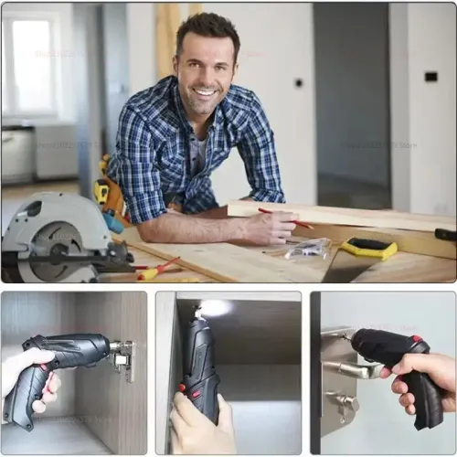 3.6v Power Tools Electric Screwdriver Kit 3.6V Cordless Lithium Power Tool Set 1800mAh Battery Powered Portable Cordless