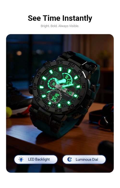 ⌚ 60% OFF! ✨ Multifunctional LED Watch - Waterproof, digital display, 7 sports modes, with sleep monitoring function, perfect for outdoor and daily use 🌟🔋 Blue color