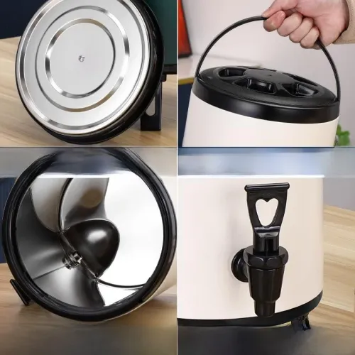 6L Stainless steel thickened milk tea bucket, insulated bucket, multi-purpose drinking water bucket