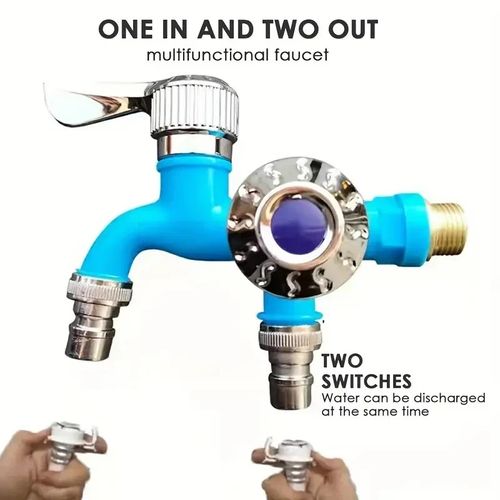 2 Pack two-in-one faucet with quick-opening design