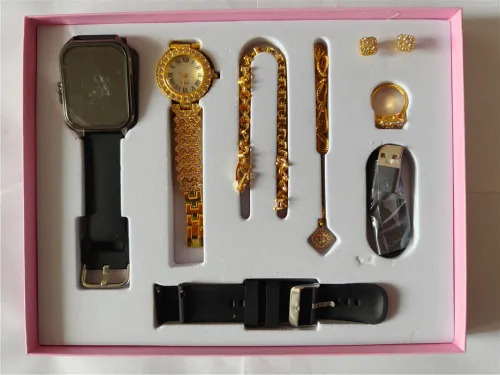 Gift A58 Plus Smart Watch 8 in 1 Necklace Earrings Bracelet Ring Reloj Montre intelligente Luxury Jewelry Smartwatch