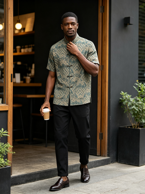 Advanced men's short sleeved shirt