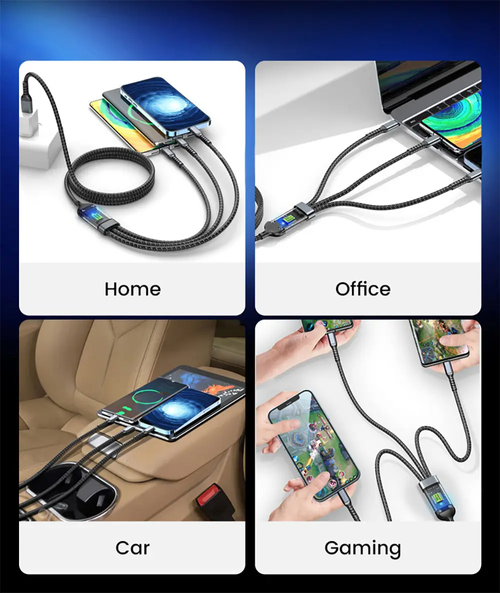 3 in 1 fast charging data cable 100w
