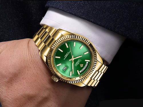 Men's Watch Luxury Quartz Watch  Waterproof Calendar Stainless Steel Strap