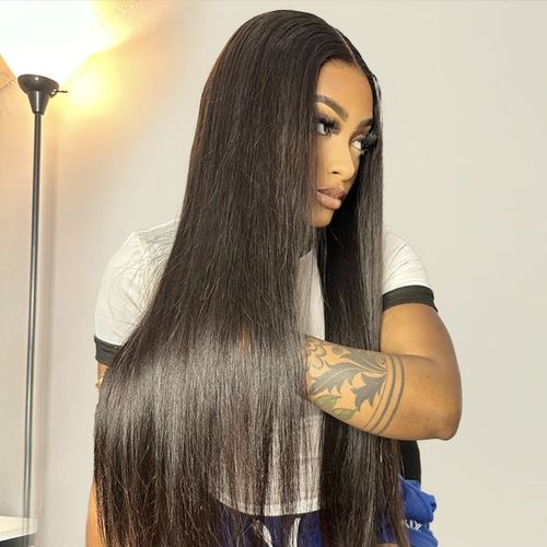 Silky Straight Easy Wear Go Glueless Wigs Pre Cut 7x5 HD Lace Closure Wigs Beginner Friendly