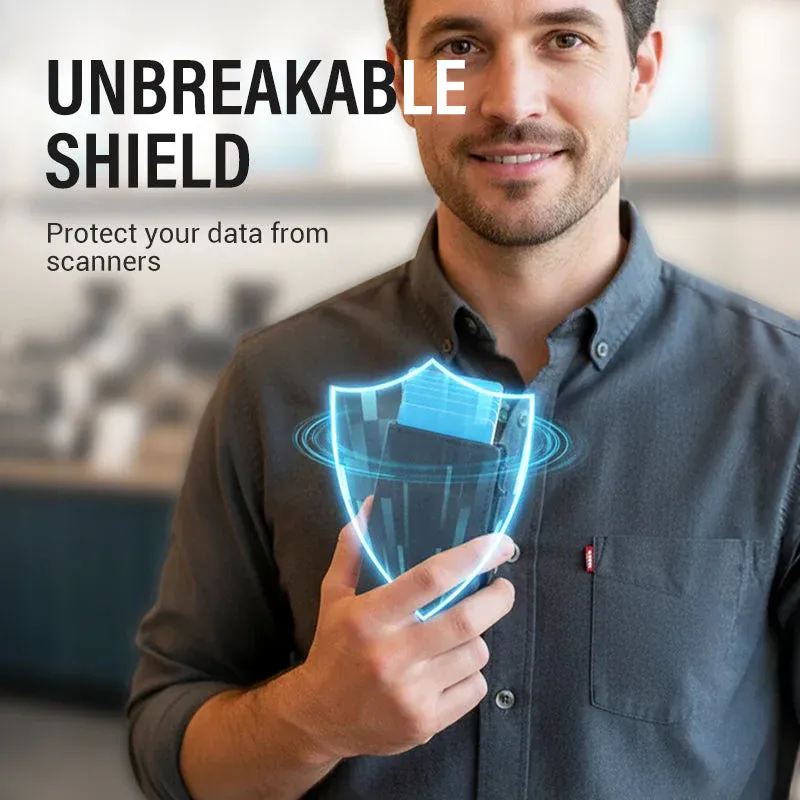 Pop-Up Card Holder with Anti-Degaussing Technology BLACK