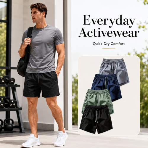 Ice Silk Quick-Dry Athletic Gym Shorts Unrestricted Breathable Comfort