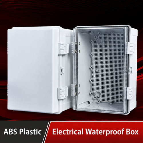 IP66 Waterproof ABS Junction Box Electrical Enclosure Outdoor Power Distribution Box Gray Transparent