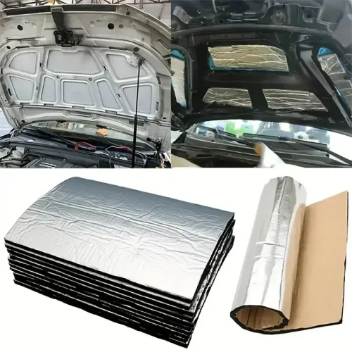 10pcs Multi Purpose Self-Adhesive Soundproofing Cotton And Aluminum Foil Car Cover Soundproofing And Noise Reduction