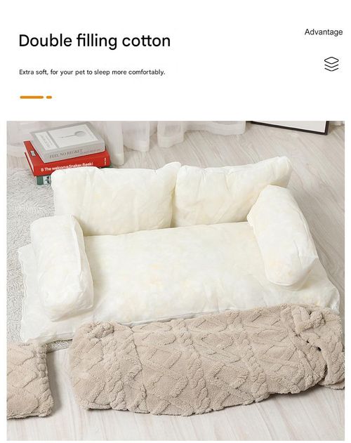 ✨🔥Plush Calming Pet Sofa Bed with Removable Cover🛋️