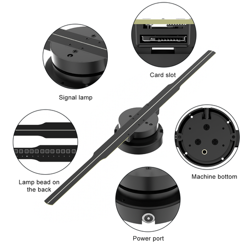 3D holographic projector LED animation advertising display equipment product