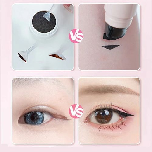 Integrated rotating eyeliner stamp pen