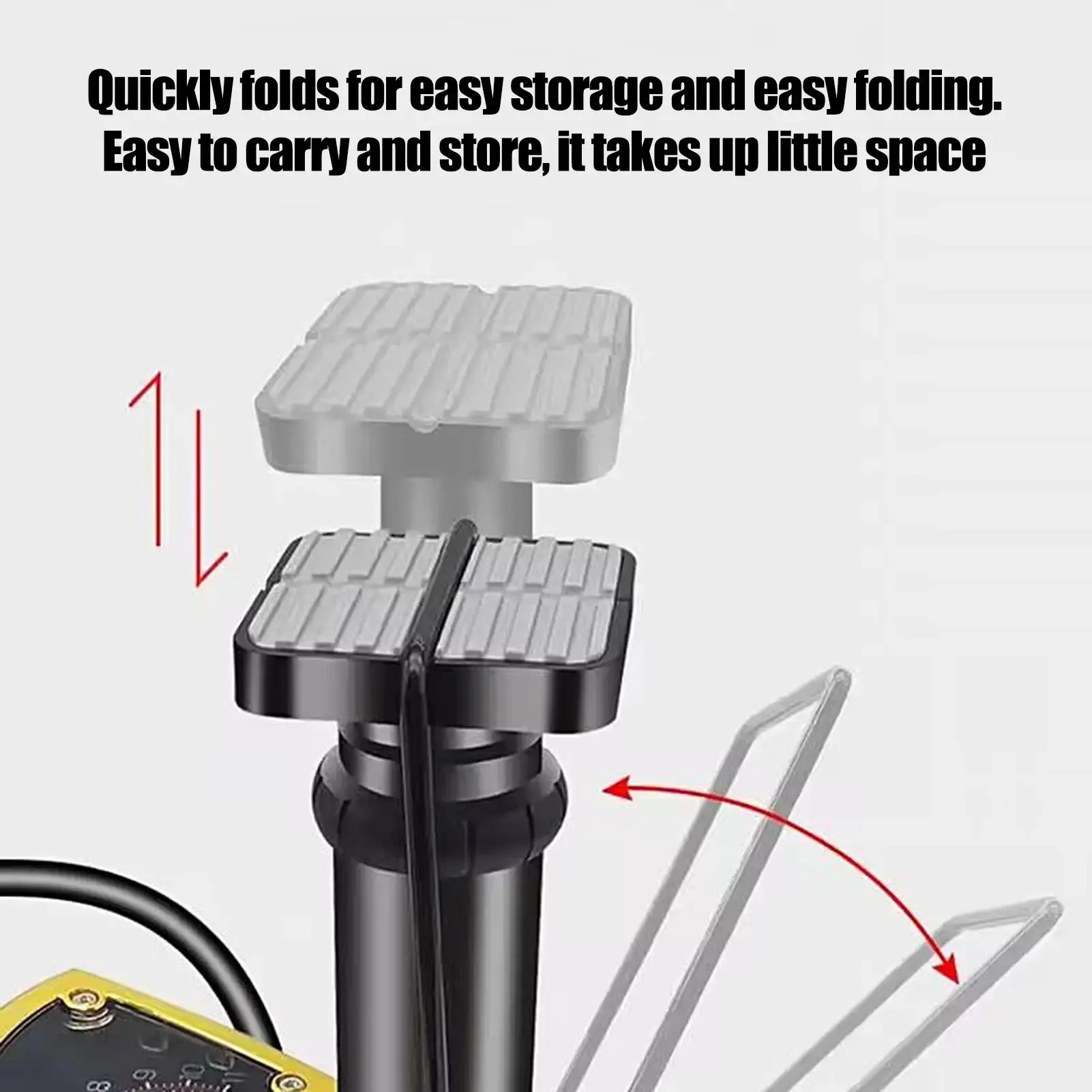 Bike Foot Pump Lightweight Car Foot Inflator With Pressure Gauge Portable Bike Tire Compressor for Sedan Motorcycle Pickup