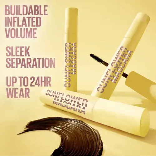 Waterproof sweat resistant long lasting mascara formulated with natural fibers to lengthen curl  volumize available in two shades Black and Brown