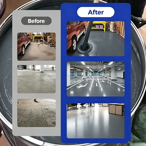 High-Gloss Marble Finish Epoxy Floor Coating 1kg per barrel