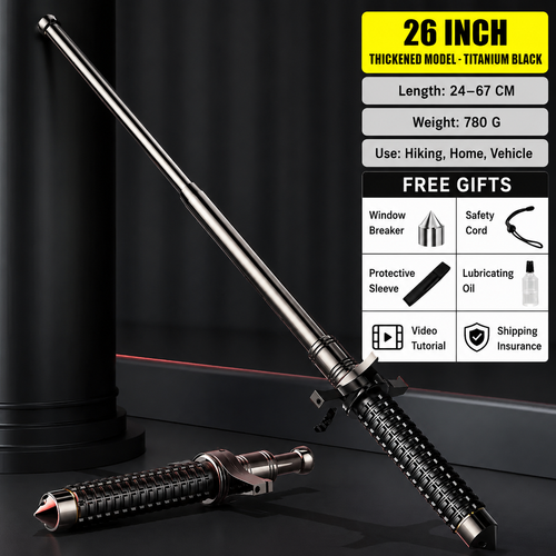 Heavy Duty Retractable Car Emergency Escape Tool Window Breaker Telescopic Support Rod for Vehicle Rescue and Outdoor Use