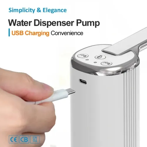Folding water bottle pump for automatic water dispenser