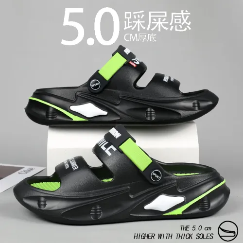 New Summer Fashion Sandals Men's Non-Slip Outdoor Beach Slides Soft Comfortable EVA Sandals Women's Casual Home Slippers