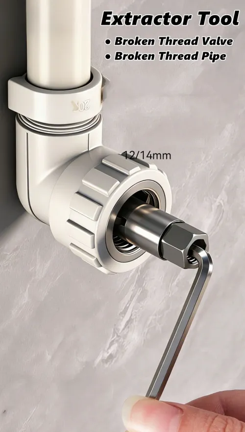 Faucet Angle Valves Broken Wire Extractor Set Damage Screw Extractor Remover For Plumbing Maintenance Pipe Thread Extractors
