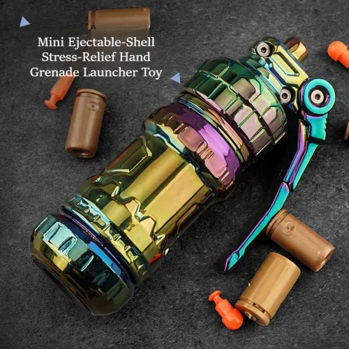 Metal Products Tactical Grenade Launcher Toy Set Alloy Shell Ejecting Fidget Spinner