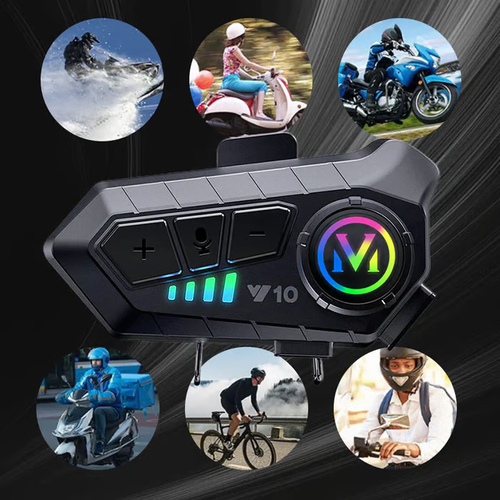 Motorcycle Bluetooth headset for half or full helmets