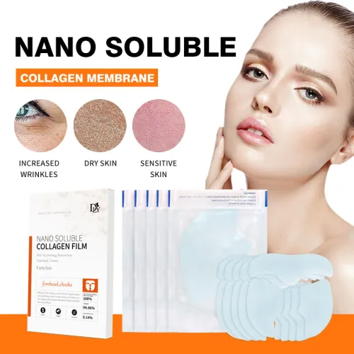 5 Sets Hydrolyzed Collagen Protein Film Gel Facial Mask Paper Anti Wrinkle Moisturizing Soluble Face Filler Firming Skin Care