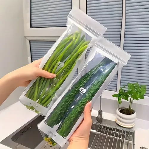 100pcs Long Strip PE Material Sealed Fresh Keeping Bags ,Fruits Vegetables Meat Grains Special Sealed Fresh Keeping Bags