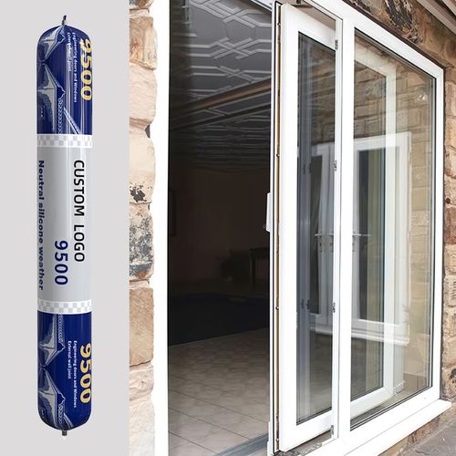 2 packs structural adhesive neutral weather-resistant adhesive door and window exterior wall waterproof adhesive black sealant