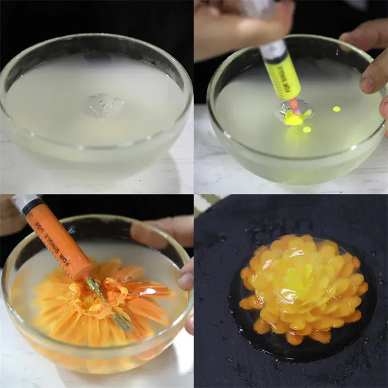 10 pcs Pudding Nozzle +1 Syringe Tool 3D Jelly Flower Cake Jello Gelatin Art Tool Russia Nozzle DIY Cake Decorating Tools