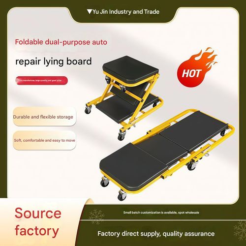 2-in-1 foldable repair bench with adjustable Z-shaped design for auto repair work
