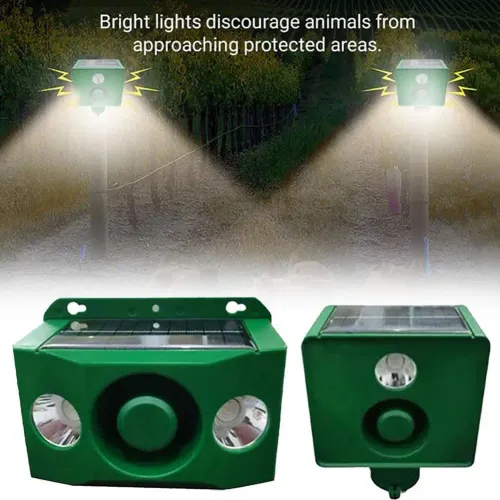 Scare Wild Boar Repellent Loud Dog Barking Solar Warning Lights Loud Volume Nighttime Flash Artifact Beast Repellent