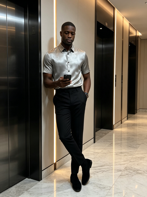Striped casual suit