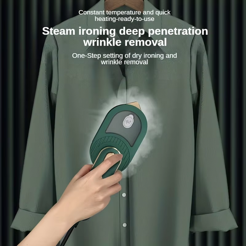 Portable Dry Ironing Machine Folding Hang Handheld Electric Iron for Household Travel Clothes Artifact with EU Plug