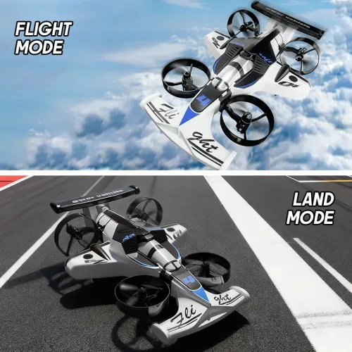 CZ04 Rc Aircraft Amphibious Remote Control Drift Car 360° Roll Headless Mode Land and Air Experience Speed and Excitement Plane