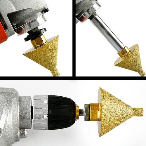 38mm, 50mm M10  combination angle grinder diamond chamfer drill bit punching expansion tile ceramic bevel hole trimming thread drill bit