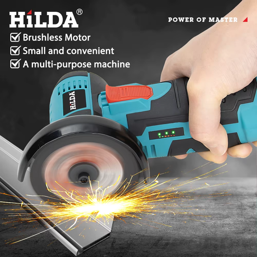 HILDA 12V Cordless Lithium-Ion Angle Grinder (Rechargeable) – Features Both Polishing and Mini-Cutting Functions