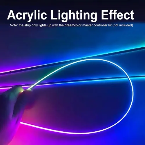 Car Interior LED Strip Lights Acrylic RGB Auto Ambient Lighting with Dreamcolor Center Console Dashboard Lamps with APP Remote