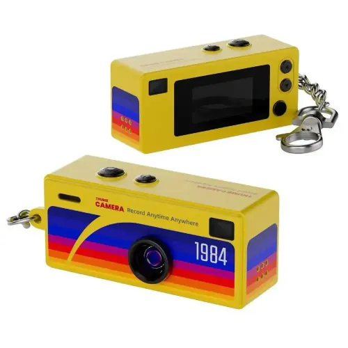 agecam Digital Camera 0.96 Inch Keychain Camera Retro Support Memory Card 1080P Very Small Camcorder Video Recorder with Flash