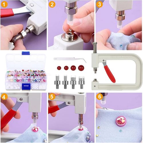 Pearl Setting Machine Hand Press DIY Craft Accessories with Beads Screw Heads