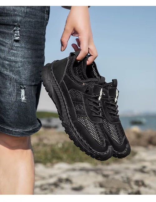 Breathable Men's Flat-Soled Sports Shoes for Summer