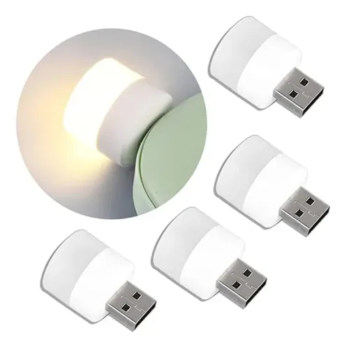10PCS Mini USB Night Light  White  Book Reading Light USB Plug Computer Mobile Power Charging LED Night Lamp
